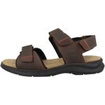 Clarks Men's Hapsford Creek Fisherman Sandal, Brown Tumbled Leather, 9.5 UK