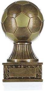 Soccer Action Pedestal Trophy - 7.5 Inch Tall | Trofeo de Fútbol | Soccer Award | Celebrate Teams, Most Valuable Players, Coaches and Unforgettable Goals - Engraved Plate on Request