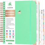 Clever Fox Wedding Planner – Wedding Book & Organizer for the Bride – Wedding Planning Binder with Pockets, Tips & Checklists – Wedding Notebook – Engagements Gift – 10″ x 11″, Gift Box, 190+ Stickers Mint Green