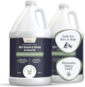 Smiling Paws Pets Cat Urine Odor Remover, Professional Dog Urine Cleaner Solution, Pet Odor & Scent Eliminator - Remove Dog & Cat Urine, Feces & Vomit Stains from Floor & Carpet (1 Gal)