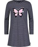 Nautica Girls' Long Sleeve Knit Tee Dress, Peacoat Butterfly, 4