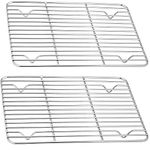 Cooling Racks Set of 2, Joyfair Stainless Steel Middle Wire Rack for Roasting, Grilling, Cooking and Drying for Cake/Pizza/Meat, Fit Baking Tray& Toaster Oven, Dishwasher Safe, 29.5 * 23CM