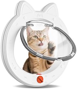 Decormax Cat Door with 4-Way Lock, Cat Door for Exterior Door with Magnetic Flap, Weatherproof Pet Door for Interior Door, White