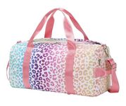 SellerFun Teens Women Travel Bag Girls Gym Duffle Bag Sports Ballet Bag with Shoe Compartment(Leopard Print,23 Liters)