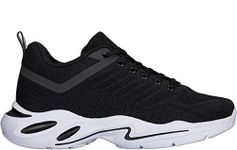 CALTO Men's Invisible Height Increasing Elevator Shoes - Super Lightweight Sporty Sneakers - 2.6 Inches Taller, Black, Q330-10