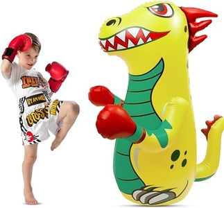 Inflatable Punching Bag for Kids - Bop Bag Inflatable Punching Toy - Inflatable Dinosaur with Instant Bounce Back Movement - Bottom Space Can Use Both Sand and Water (47” Height)