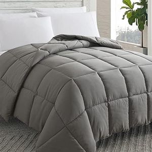 Cosybay Down Alternative Comforter- Grey Corner Duvet Tabs- Lightweight All Season Duvet Insert-Stand Alone Comforter – Full Size(82×86 Inch)