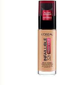 L'Oreal Paris Make-up Designer Base de Maquillaje de Larga Duración 24 H, Color 250 Sable Eclat, 30 ml (Paquete de 1)
