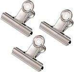 Large Metal Hinge Clips, Coideal 20 Pack 2 Inch Silver Bulldog Paper Clip Clamp/Money File Binder Clips for Pictures, Photos, Home Office Supplies (51mm, Silver)