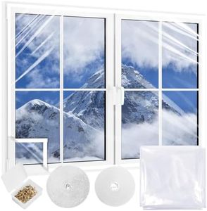 74×79inches Window Insulation for Winter,Plastic Window Cover for Winter,Thermal Window Insulation Kit for Winterizing,Thick Transparent Window Seal Film for Winter Window Covering