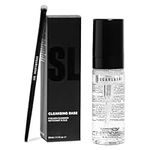 Sugarlash PRO Cleansing Base with Cleansing Brush | Eyelash Extension Cleanser Safe for Natural Lashes, Brows & Skin | Water-Based Hydrating Foaming Lash Cleanser with Aloe Vera | 50mL / 1.7 fl. Oz