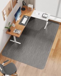 Blvornl Ultra Large Office Chair Mat for Hardwood Floor, Rolling Chair Mat for Hard Wood, Large Anti-Slip Hard Floor Protector, Heavy Duty Computer Desk Rug for Office and Home 50"*63" Grey
