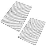 LANEJOY Barbecue Wire Mesh, Stainless Steel BBQ Grill Mat, Multifunction Grill Cooking Grid Grate 2 Pack