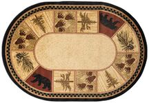 Rug Empire Rustic Lodge Cades Cove Area Rug, 5'3" x 7'3" Oval