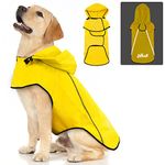 Dog Raincoat, Waterproof Hooded Slicker Poncho, Dog Reflective Safety Dog Rain Jacket, Dog Rain Coat Windproof Snowproof Dog Raincoats for X-Large Dog