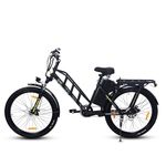 Motovolt Electric Cycle | HUM Standard Normal Range| App Connected Range up to 45 kms | Premium e Cycle from (Black)