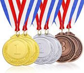 Caydo 6 Pieces Gold Silver Bronze Award Medals-1st 2nd 3rd Place Medals for Competitions, Party, 2.55 Inches