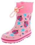 Beck Girls Lucky bug Wellington rain boots