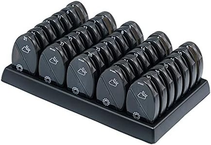 GIIYAA Monthly Pill Organizer,2 Times A Day,31 Day Pill Box,AM/PM Daily Pill Case Container with 35 Big Detachable Compartments，Perfect for Travelling (2 Times a Day, Black)