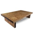 BLU Coast Solid Wood Burley Coffee Table, Handmade Living Room Table, Stylish Low Coffee Table, Rustic Furniture for Modern and Farmhouse Interiors 50lx60dx30h – Dark Oak