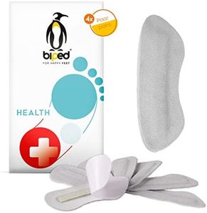 biped HEALTH 4 pares de taloneras antideslizantes - ayuda rápida con zapatos demasiado grandes y taloneras duras - talonera autoadhesiva de suave piel de velour z2392