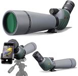 Gosky ED Double Focus Spotting Scope with 20-60x 80mm with Smartphone Adapter, Spotting Scopes with Extra Low Dispersion, Perfect for Bird Watching, Target Shooting, Hunting, Wildlife Scenery