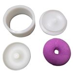 Plastic 3D Bath Salt Ball Round Solid Ball Shaped Doughnut-Shaped Shampoo Press bar Mold 2.5inch 6.35CM Diameter max Volume 95g Bath Bomb soap Mold (Doughnut)