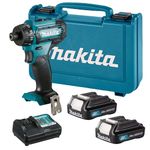 Makita DF033DWAE 12V Max Li-Ion CXT Drill Driver Complete with 2 x 2.0 Ah Li-Ion Batteries and Charger Supplied in A Carry Case