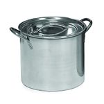 IMUSA USA L300-40315 Stainless Steel Stock Pot with Lid 12-Quart, Silver