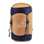 REDCAMP Nylon Compression Stuff Sack, Lightweight Sleeping Bag Compression Sack Great for Backpacking, Hiking and Camping, Orange XL