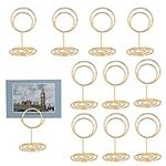 10Pcs Gold Table Number Holders 2 inch Mini Place Card Holder Table Number Stands Memo Holder Stand Photo Clip Holder Stand Table Top Photo Holders Metal Card Table Holder for Wedding Party Restaurant