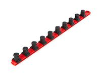 TEKTON 3/4 Inch Drive x 18 Inch Socket Rail, 10 Clips (Red) | OSR33110