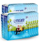 Lyficare Classic Adult Diaper Large Size (L) - 100 Units (Pack of 10) | Unisex Diapers Pants Style | Waist (75-100 cm) | Wetness Indicator, Super absorb, 360° Protection & 0% Leakage- For Men & Women