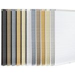 LazBlinds Cordless Cellular Shades, Light Filtering Honeycomb Shade Pleated Blinds for Window Size 22'' W x 64'' H, Yellowish-Brown