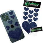 Dragon Grips Tactical Non Slip Grip Tape Heart Stickers, 10 Pcs Blue Textured Rubber Grip Tape for Tablet, iPad, Laptop & Cell Phone Grip Tape, Self-Adhesive Multi-Purpose Grip Decal for Anything