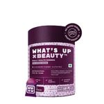 What's Up Wellness Natural Biotin Gummies for Hair Growth, Bright Skin & Strong Nails | Vitamin A to E, Folic Acid, Zinc, Aloe Vera | For Men & Women | No Added Sugar | 30 Days Pack |