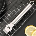 Citrus Lemon Zester Peeler Grater Stainless Steel, for Gin Cocktails Lime Oranges, Ergonomic Kitchen Professional Peeling Tool, Profile Line Lemon Zester, Lemon Peeler and Peeling Orange