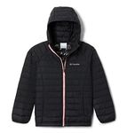 Columbia Girl's Powder Lite Hooded Jacket, Hooded Puffer Jacket, Black, Size XXS