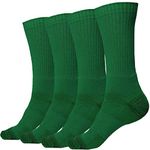 juDanzy J-Socks 2 Pack of Premium Athletic Sports Team Crew Socks for Football, Basketball and Lacrosse, Green, Large