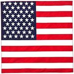 Mechaly Solid Colors 100% Cotton Bandana - 3 Pack (USA Flag)