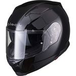 Full Face Solid Motorcycle Motorbike Crash Jet Helmet With Internal Sun Visor Men's And Women's Helmets UK Stock By- Black™ - Apex XS Gloss Black