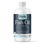 Fera Pets Fish Oil for Dogs & Cats – 8oz, 48 Servings​ – Vet Created - Liquid Fish Oil with Wild-Caught Fish - for Pet’s Skin, Immune & Brain Function