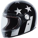 TORC T105CAP24 Retro Full Face Helmet (Gloss Black, Captain, L)