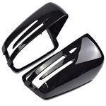 Mirror Caps Left Right Side Mirror Cover Caps for Mercedes Benz W204 W176 W246 W212 W221 C117 X204 X156 Light Black