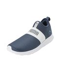 Puma Mens Relax Knit Slip on Inky Blue-Ash Gray-White Sneaker - 9 UK (38869804)
