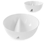 Ultimate Snack Bowl 2 Pack, Divider/Sectional Bowl, Great for Chips & Dip, Cereal and Movie Night Snacks, Anti-Soggy Cereal Bowl, o1brand