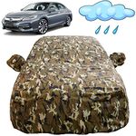 Autofact Waterproof Car Body Cover Compatible with Honda Accord with Mirror Pockets (Camouflage Design)