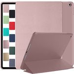 DuraSafe Cases for iPad 9.7 Inch 4 3 2 Generation [iPad 4th 3rd 2nd Old Model ] A1458 A1416 A1395 A1458 A1416 A1395 MC705HN/A MD328HN/A with Soft Silicone Back and Flip Stand Cover - Rose Gold