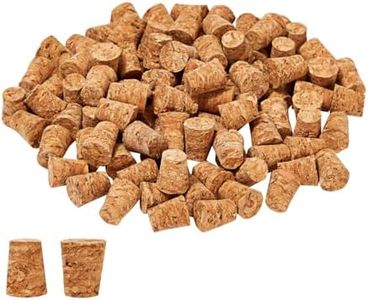 Juvale 100 Pack Size #1 Tapered Cork Plugs for Test Tubes, Mini Bottle Stoppers, DIY Crafts Corks for Special Events like Wedding, Reception, Birthday Parties, Themed Celebrations, 0.4 x 0.3 x 0.5 In