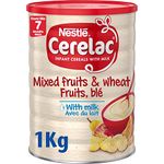 Cerelac Mixed Fruits & Wheat Infant Cereal with Milk 1kg | from 7 months+ | Baby Cereal